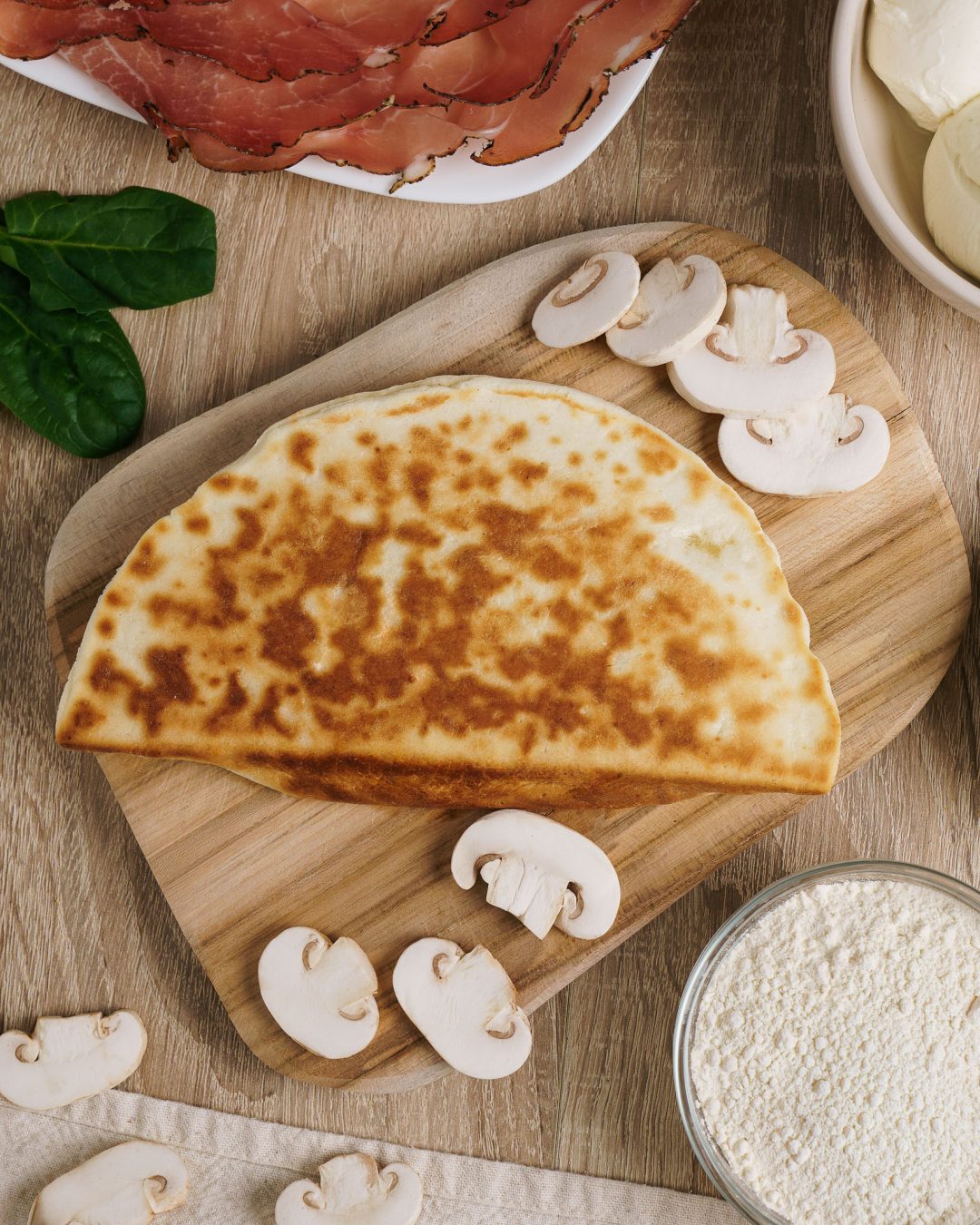 Crescione Porcini Speck Mozzarella